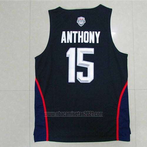 Camiseta USA 2016 Carmelo Anthony #15 Azul